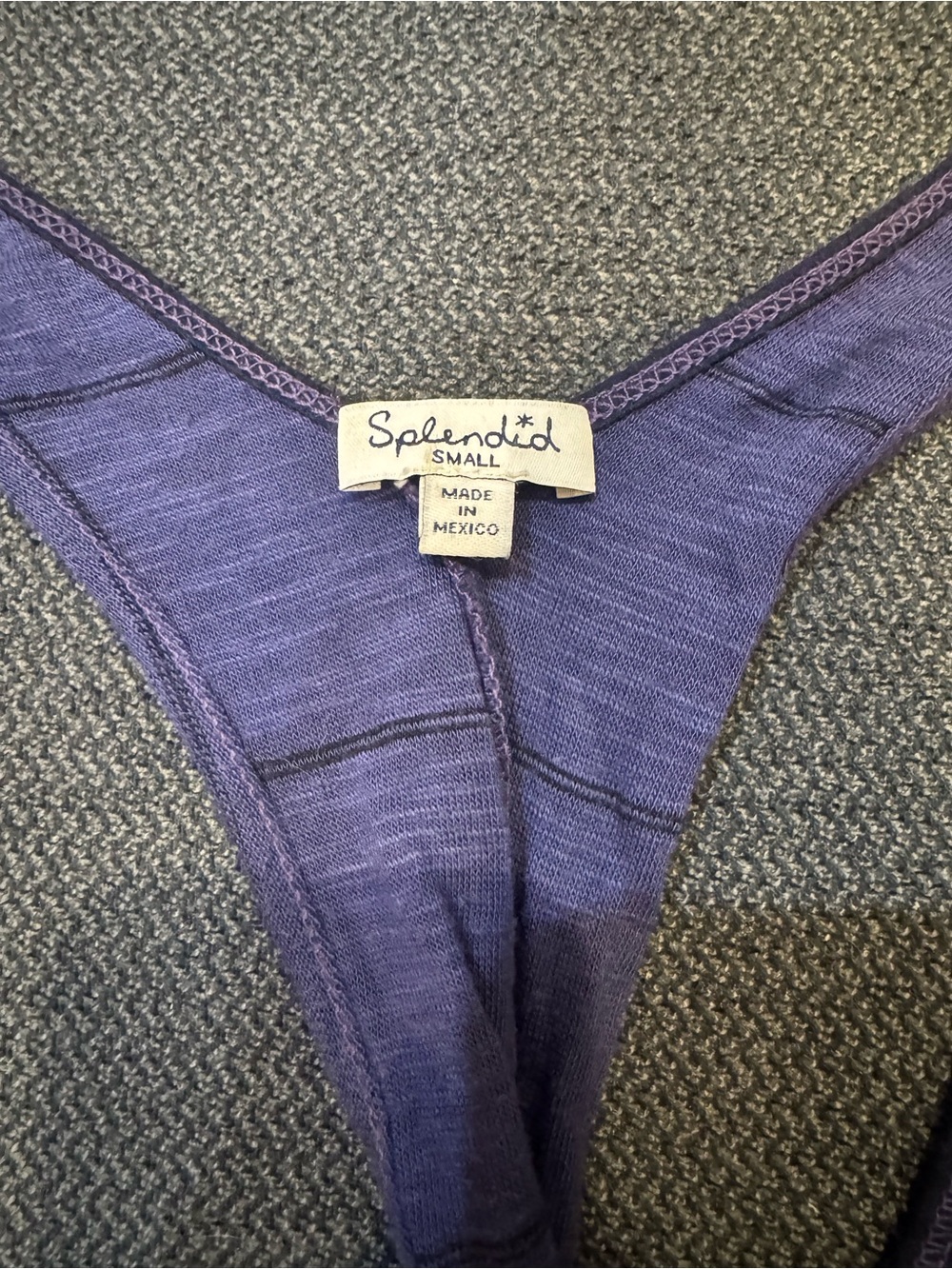 Splendid Blue Striped Racerback Tank - Picture 2 of 3